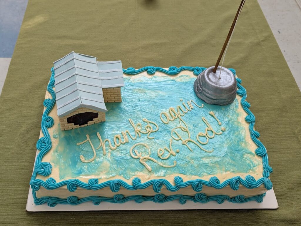 Rod Thompson's thank you cake